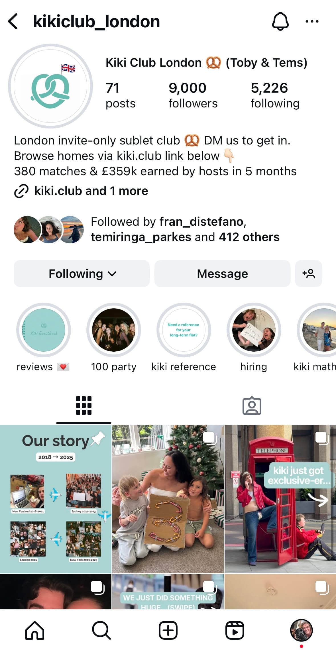 Kiki Instagram screenshot